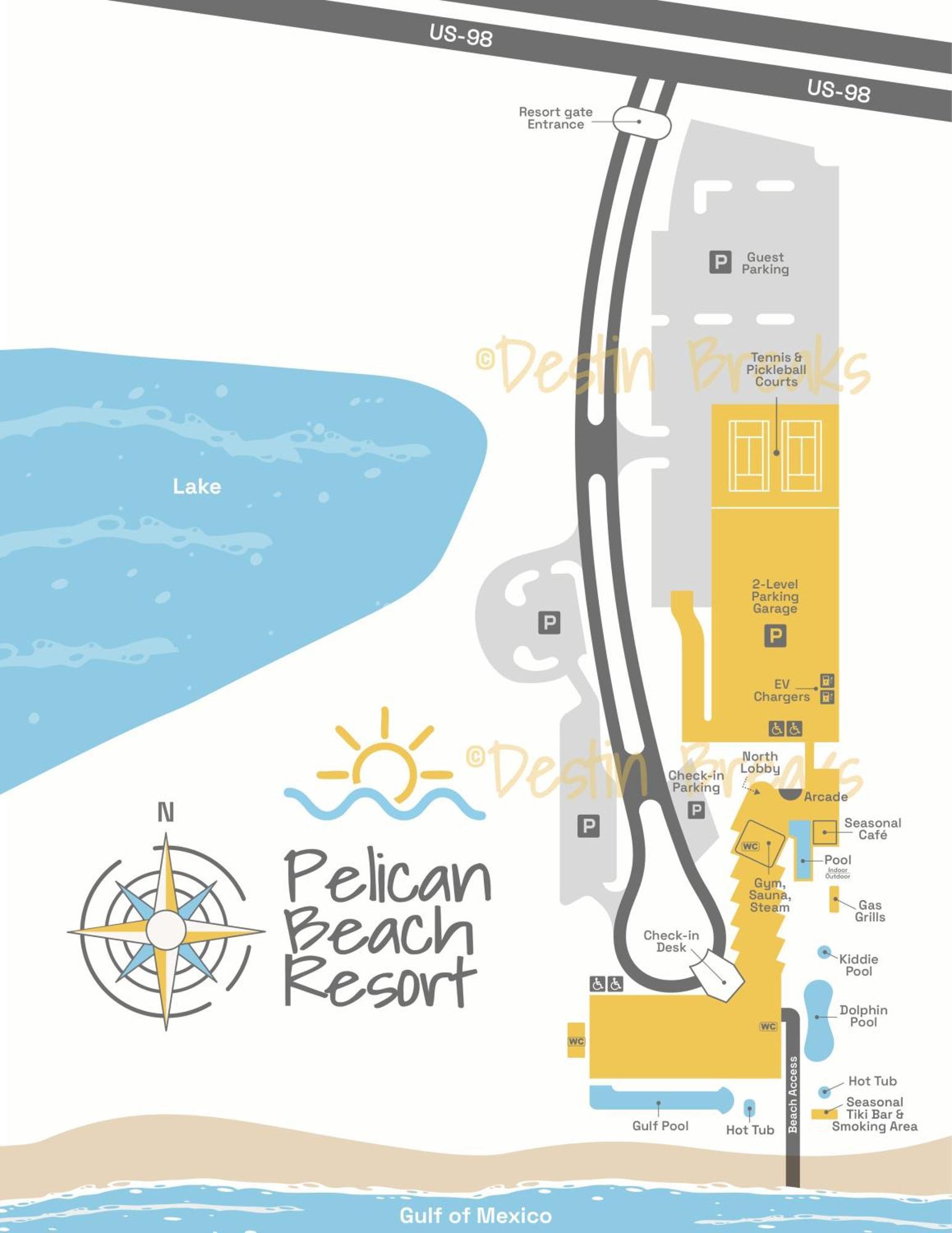 Pelican Beach Resort Condos Destin Bagian luar foto